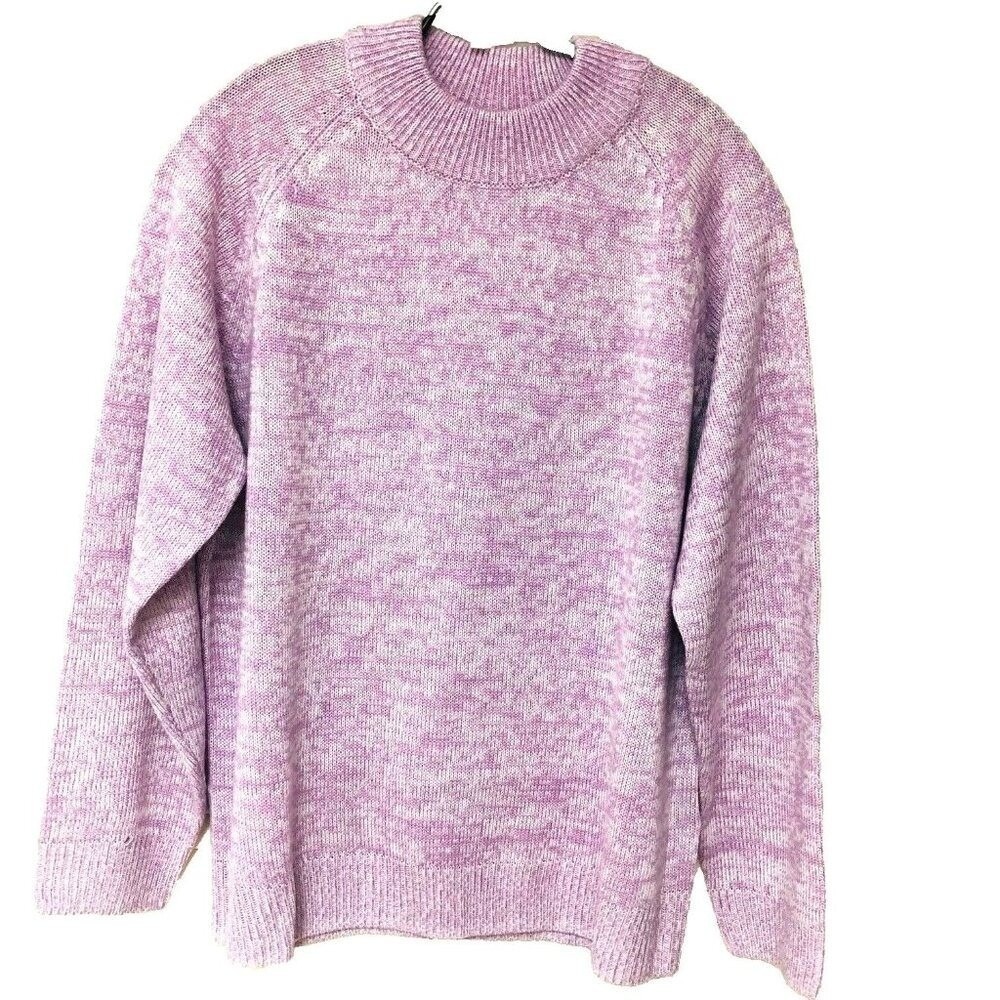 Venus Blue Variegated Crewneck Sweater Womens 10 NWOT Pullover Activewear Winter - Picture 5 of 5